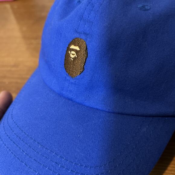 Bape A BATHING APE Strap Back Dad Hat Black Authentic - Picture 6 of 6